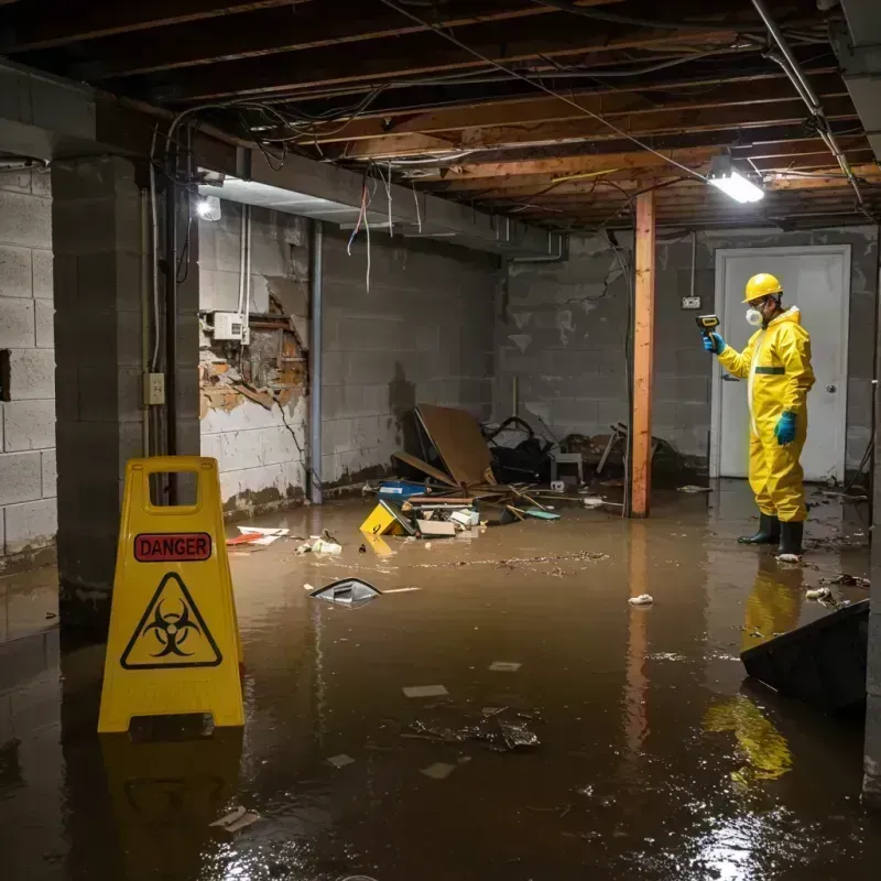 Flooded Basement Electrical Hazard in Kanawha County, WV Property